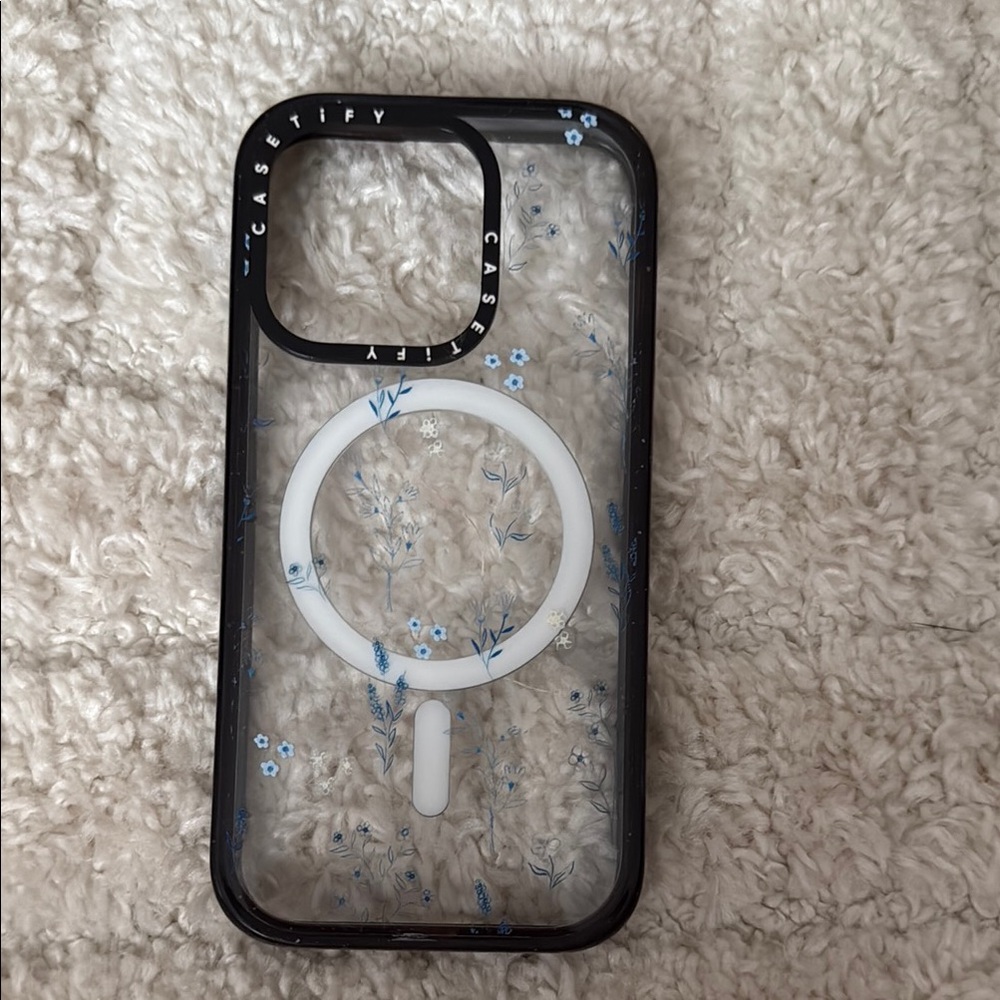 Casetify Black and Blue Protective Phone 15 pro Case